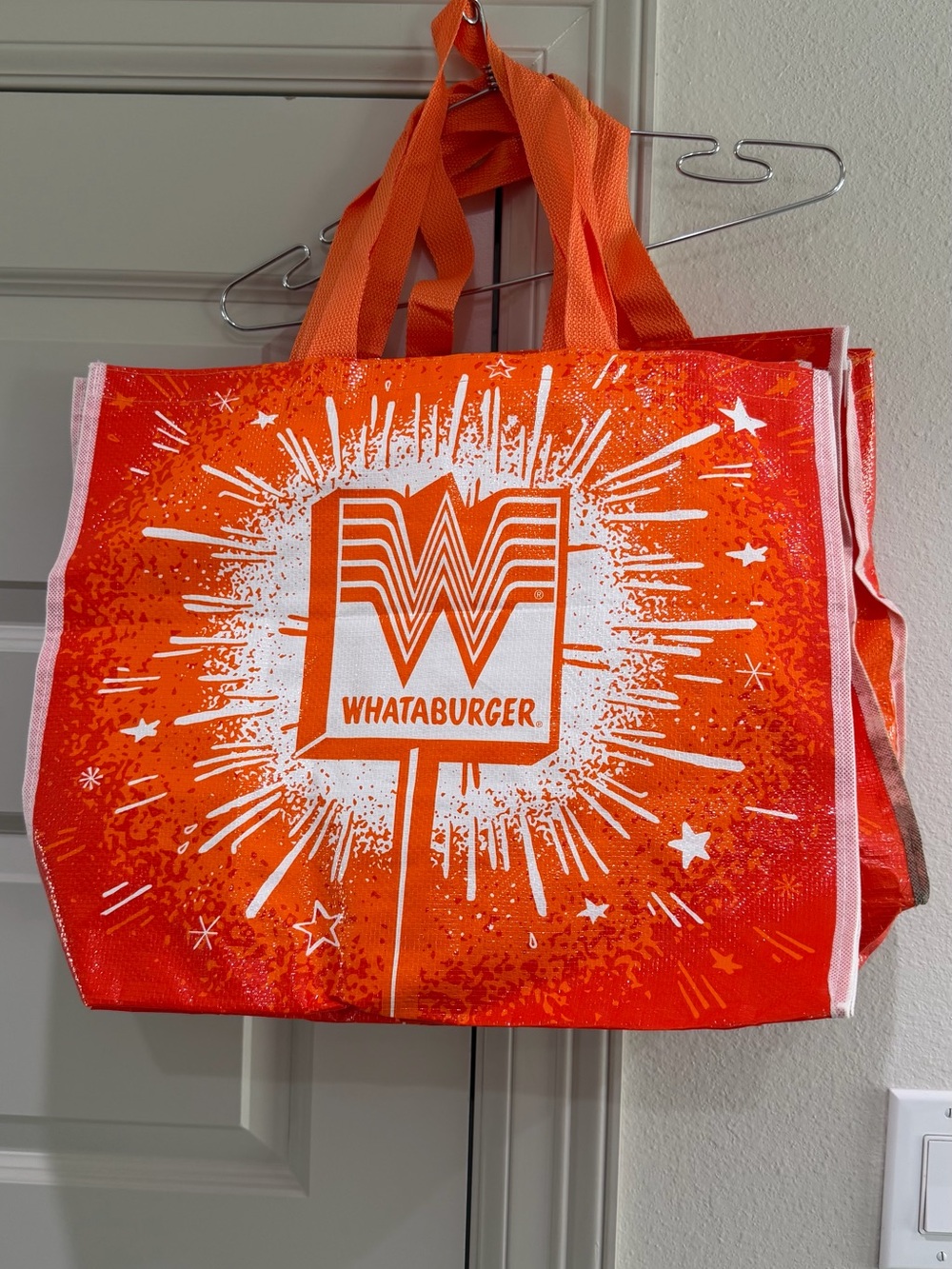 Tote Bag Orange Reusable Tote Bag Whatabuger Tote Bags